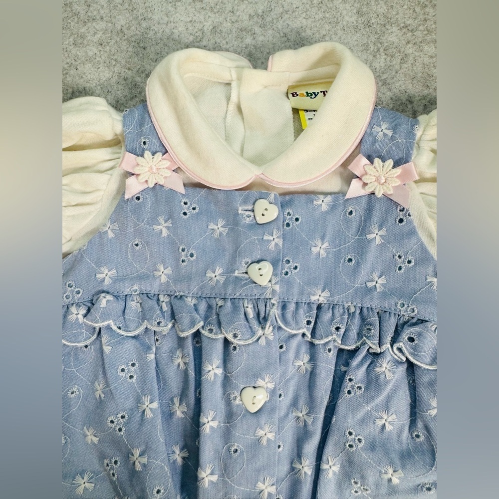 NWT Baby Togs Vintage Overall Set aside 3-6M - Picture 3 of 11